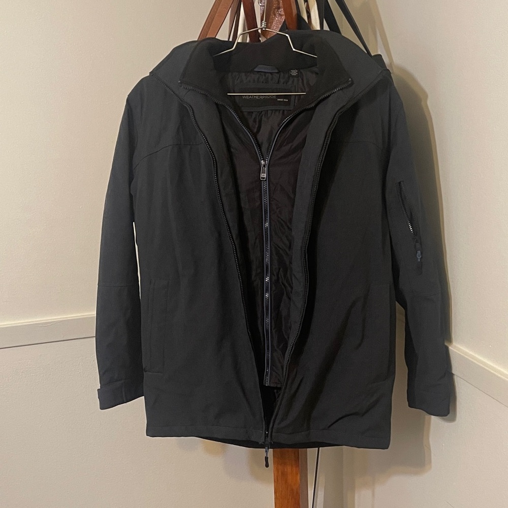 Men's Weatherproof Full Zip Water Resistant Wind Repellant UltraLuxe Jacket M